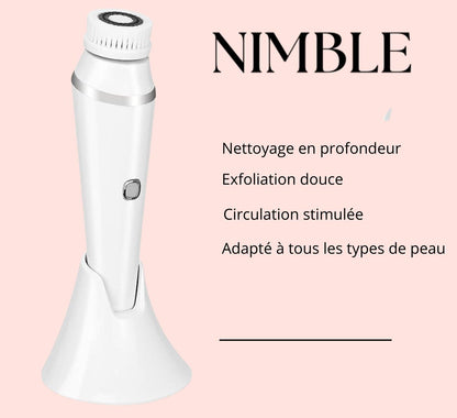 Brosse nettoyante visage 4 en 1 | Rechargeable & étanche